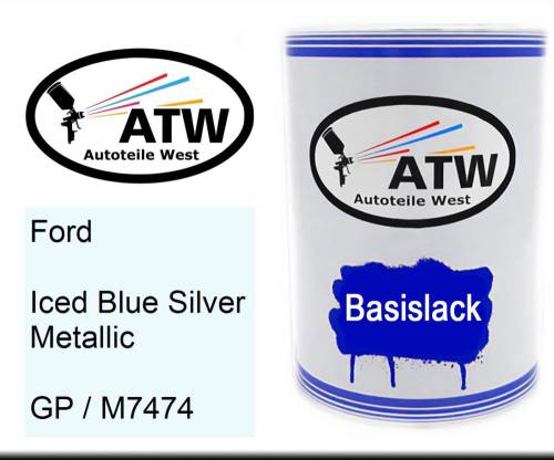 Ford, Iced Blue Silver Metallic, GP / M7474: 500ml Lackdose, von ATW Autoteile West.